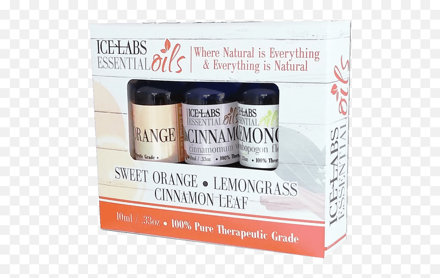 3 - Pack Ice Labs Natural Essential Oils Cylinder Emoji,Essential Oils And Emotions Orange