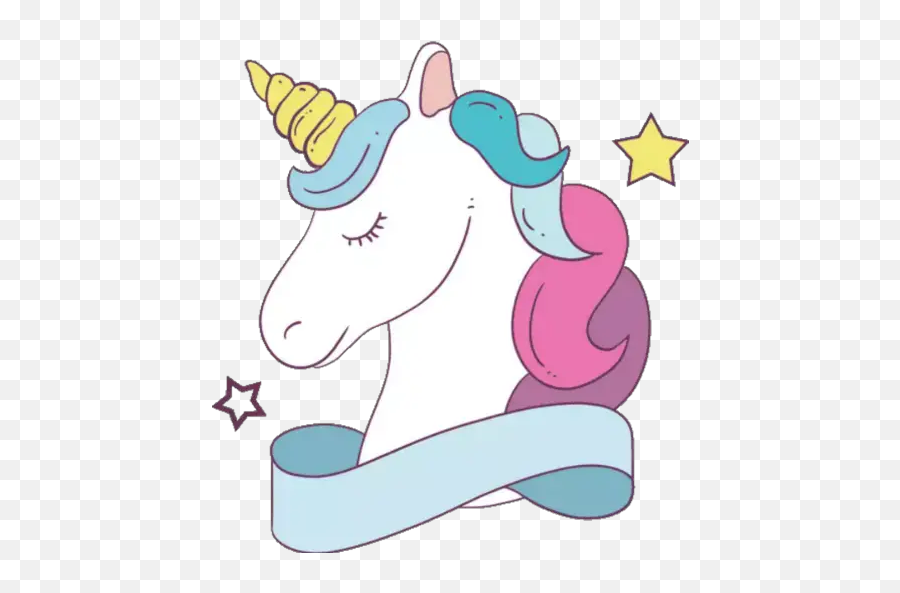 Kawaii Unicorns Stickers For Whatsapp - Unicorn Emoji,Unicorn Emoji Grande