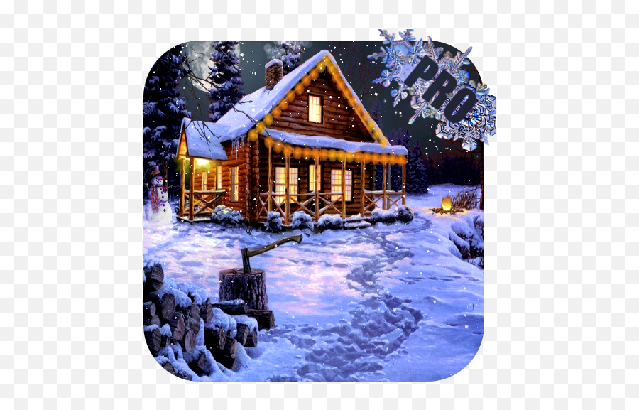 Winter Holiday Pro Lwp 211 Apk Download - Comacs Cabin Winter Painting Emoji,Winter Holiday Emojis