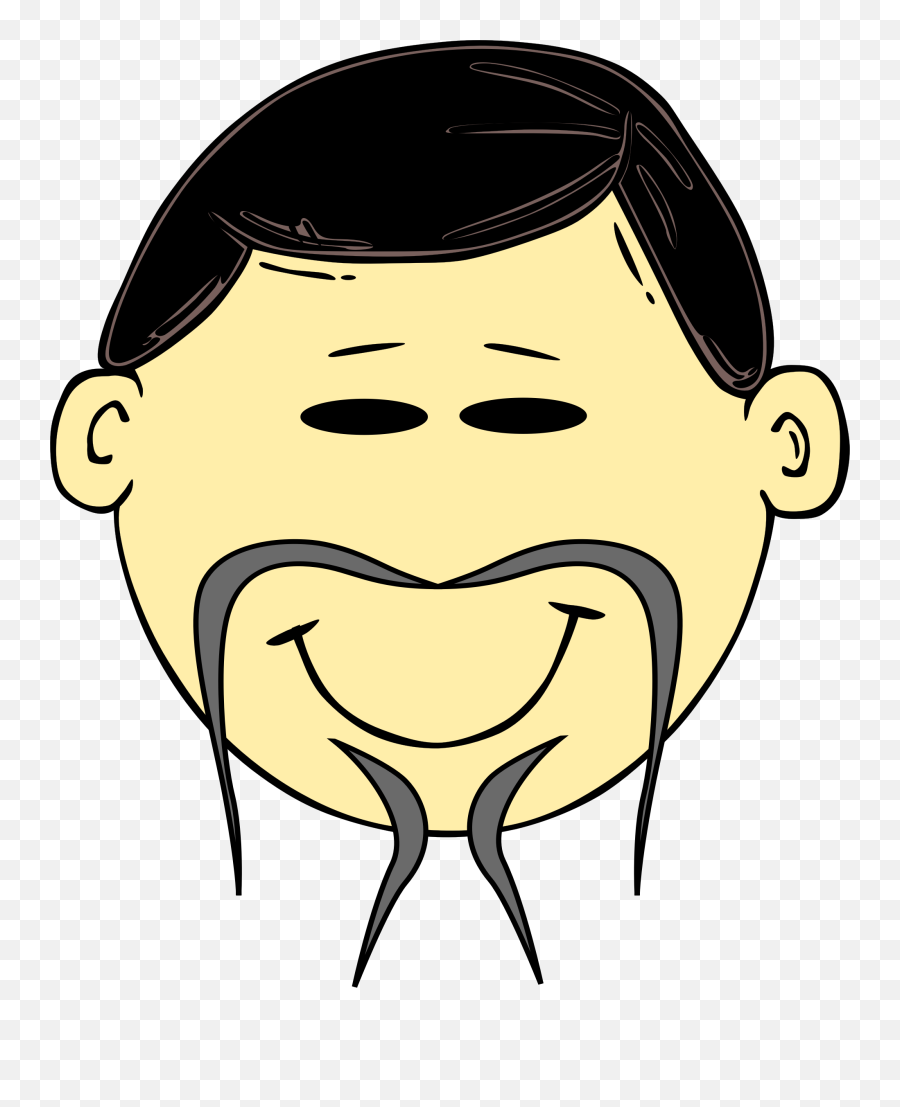Cartoon Chinese Man Face Clipart - Chinese Face Clipart Emoji,Cartoon Emotion Faces