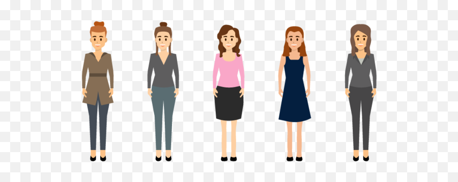 Set Of Businesswoman Standing 590185 Vector Art At Vecteezy - Business Woman Vector Standing Emoji,Ca Rtoon Girl Stamding Emotions