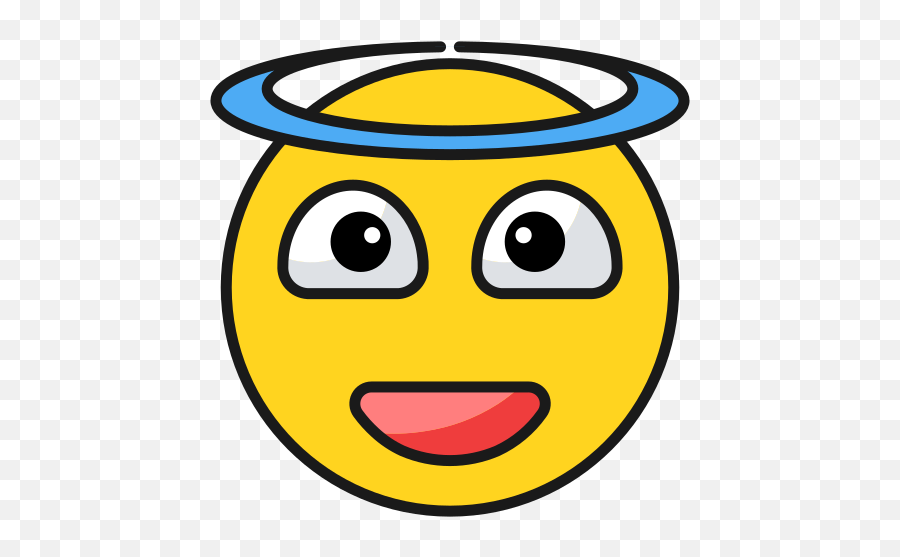 Ícone Emoji Emoticon Saint Livre De - Happy,Emoticon De Deprimido