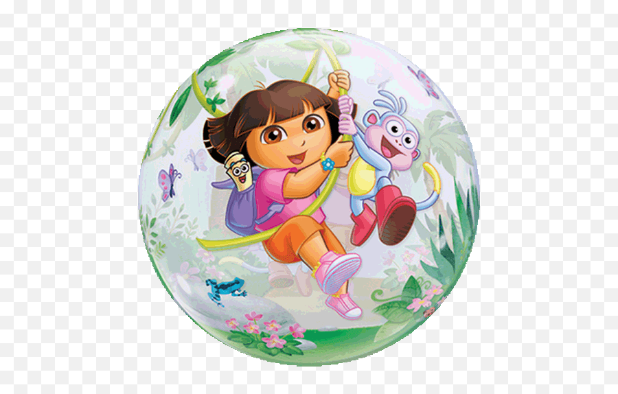 22 Dora The Explorer U0026 Boots Bubble Balloon Balloons Paper - Dora The Explorer Balloons Emoji,