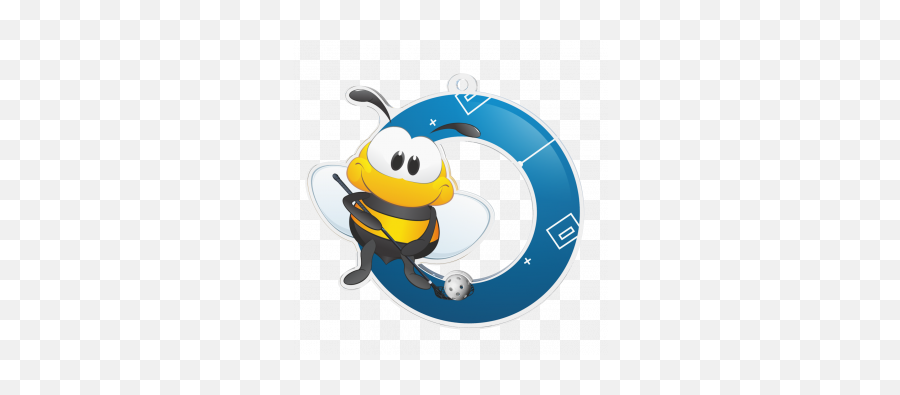 Bumble Bee Floorball Medal Trophy Monster - Happy Emoji,Bee Icons Emoticons For Facebook