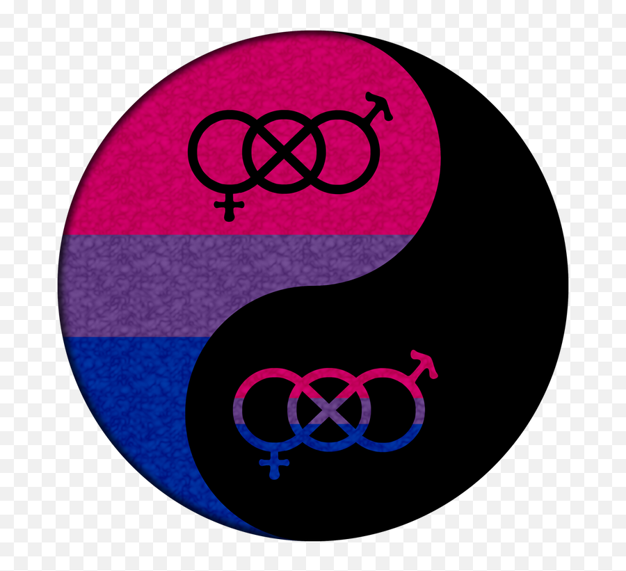 Bisexual Yin And Yang - Live Loud Graphics Bisexual Pride Yin Yang Emoji,Bisexual Emojis Sex