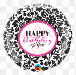 30977 U2013 18u2033 Birthday Elegant Damask Pkgd U2013 Balloons Nu0027 More Emoji,Elegant Text Emoticon