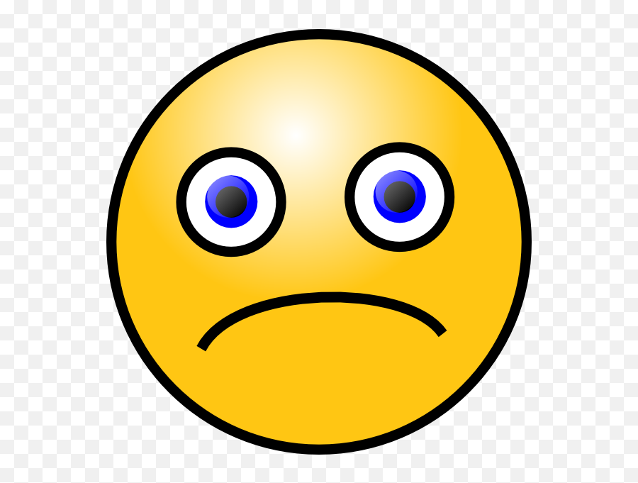 Very Sad Smiley Clip Art At Clker - Buka Smutna Emoji,H Emoticon