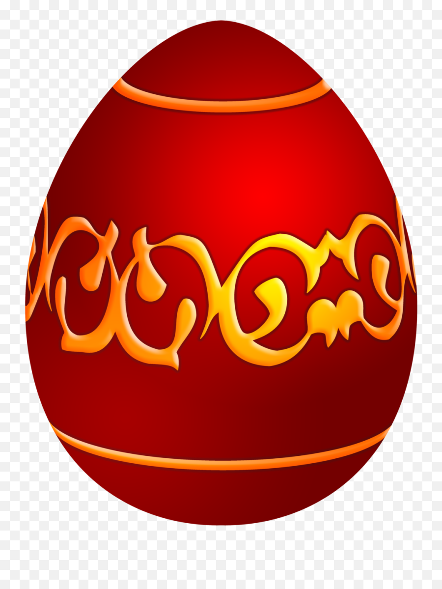 Easter Decorative Red Egg Png Clip Art Emoji,Egg Text Emoji
