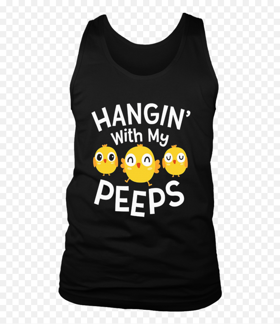 Hanging With My Peeps Happy Easter Long Sleeve T Shirt Gift - Active Tank Emoji,Hanging Emoticon