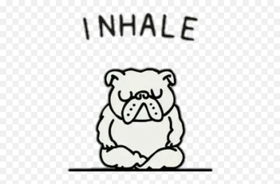 Bulldog Stickers For Whatsapp - Bulldog Emoji,Inhale Emoji