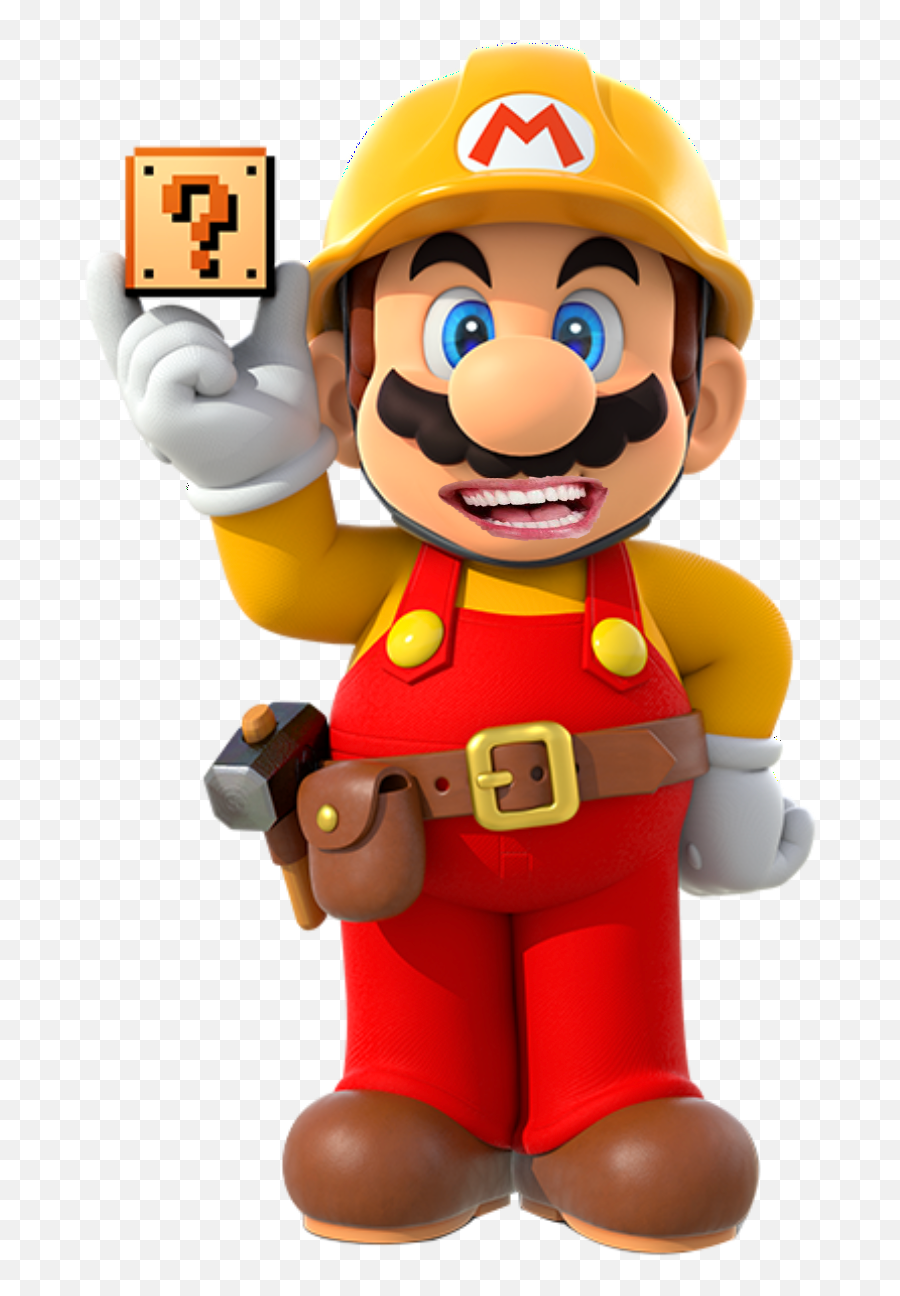 Mariohasafatcock Sticker - Super Mario Maker Png Emoji,Handyman Emoji