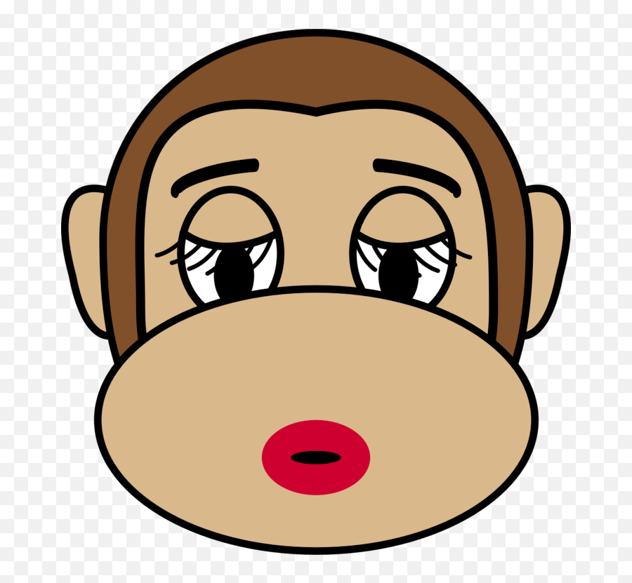 Ape Chimpanzee Primate Monkey Cartoon Free Commercial - Gambar Kartun Monyet Lucu Emoji,Blanket Emoji
