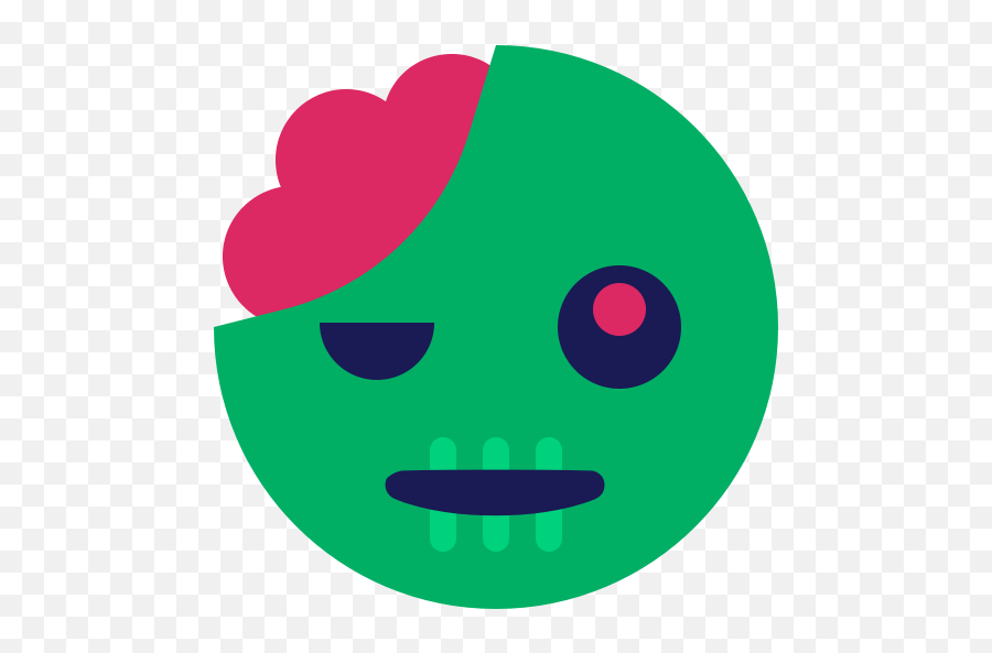 Emoji Head Zombie Icon - Zombie Emoji Head,Zombie Emoji
