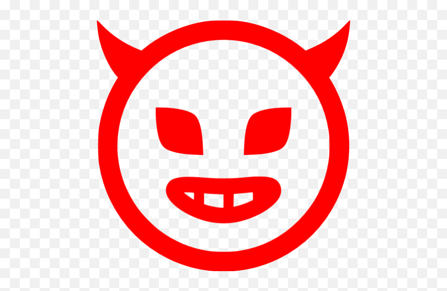 Red Evil Icon - Smiley Face Evil Transparent Background Emoji,Evil Text Emoticon