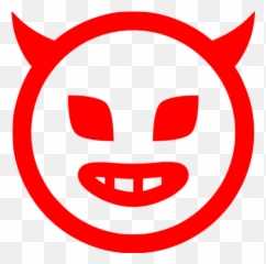 Red Evil Icon - Smiley Face Evil Transparent Background Emoji,Evil Text Emoticon