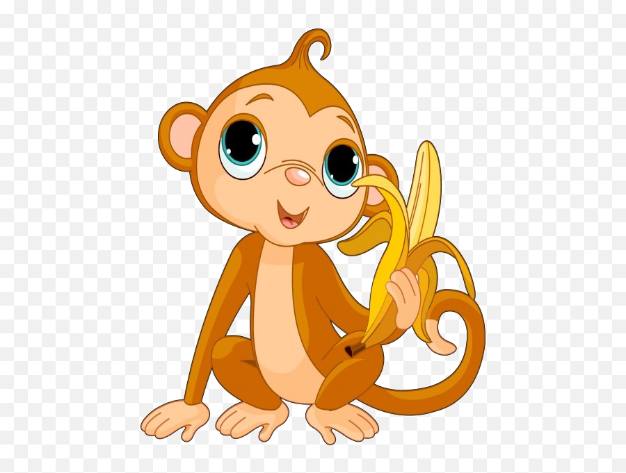 Cute Funny Cartoon Baby Monkey Clip Art Images All Monkey - Animal Cartoon Monkey Png Emoji,Monkey Emoticon Gif