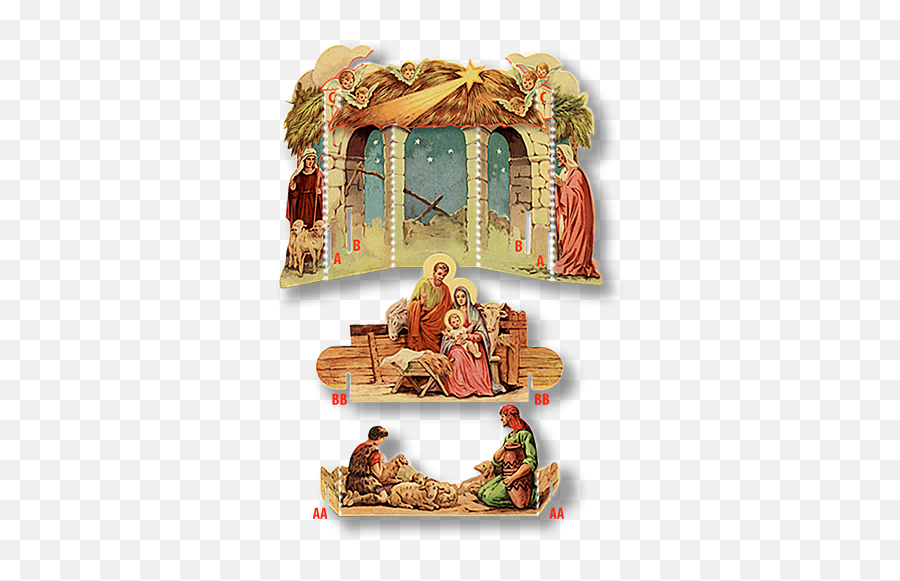 Pin On Toy Theatre - Printable Cut Out Christmas Belen Emoji,Manger Scene Emojis