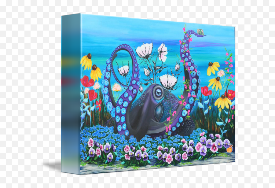 Octopuss Garden - Fine Arts Emoji,Top Emotion Painting