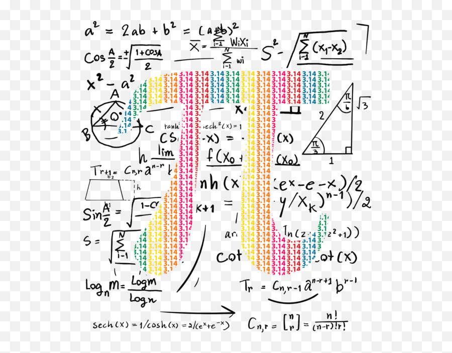 Pi Day Gift 314 Pi Symbol With Math Equations For Math Geek - Guandu Temple Emoji,Pi Emoticon 128x128