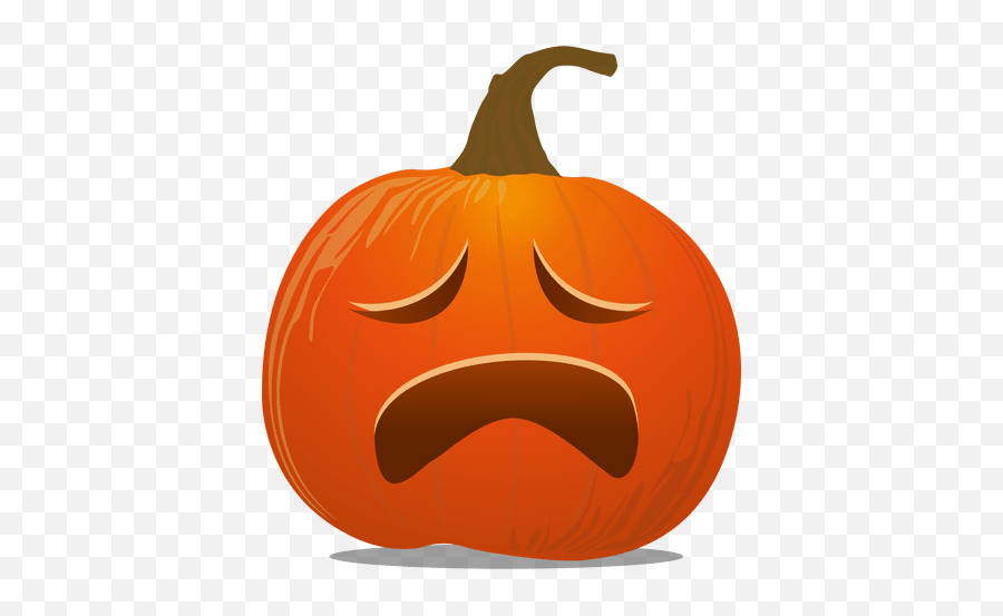 Cry Pumpkin Emoticon - Calabaza De Halloween Sorprendida Emoji,Loudly Crying Emoji