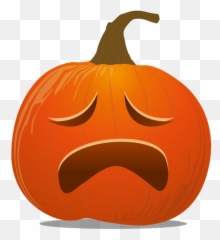 Cry Pumpkin Emoticon - Calabaza De Halloween Sorprendida Emoji,Loudly Crying Emoji