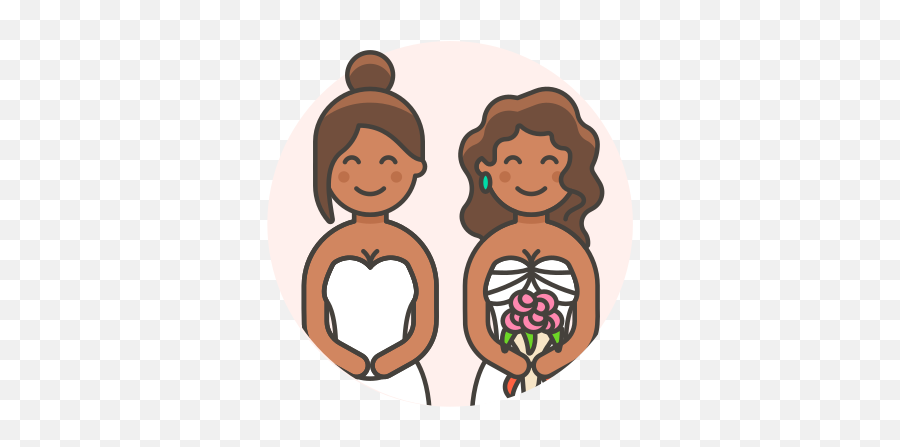 Ícone Vestidos Lésbicas Casamento Livre De Lgbt Illustrations - Lesbian Icon Emoji,Emoticon Whatsapp Png Noiva