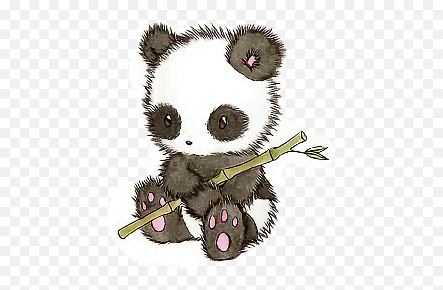 Drawing Cute Panda Bear Transparent Cartoon - Jingfm Cute Animal Pictures To Draw Emoji,Weasel Emoji