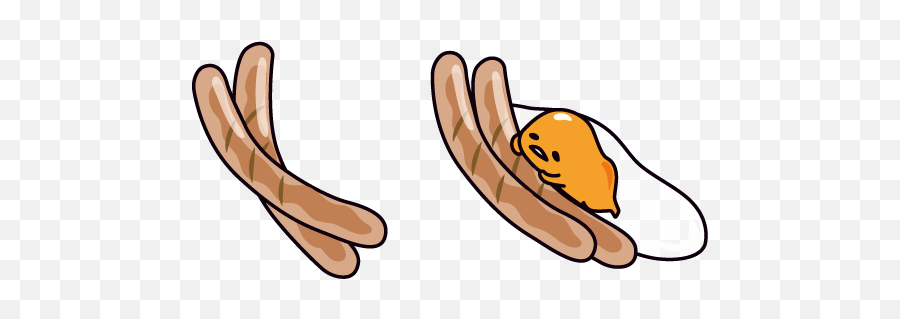 Gudetama And Sausage Cursor U2013 Custom Cursor Browser Extension Emoji,Sausage Man Emoji