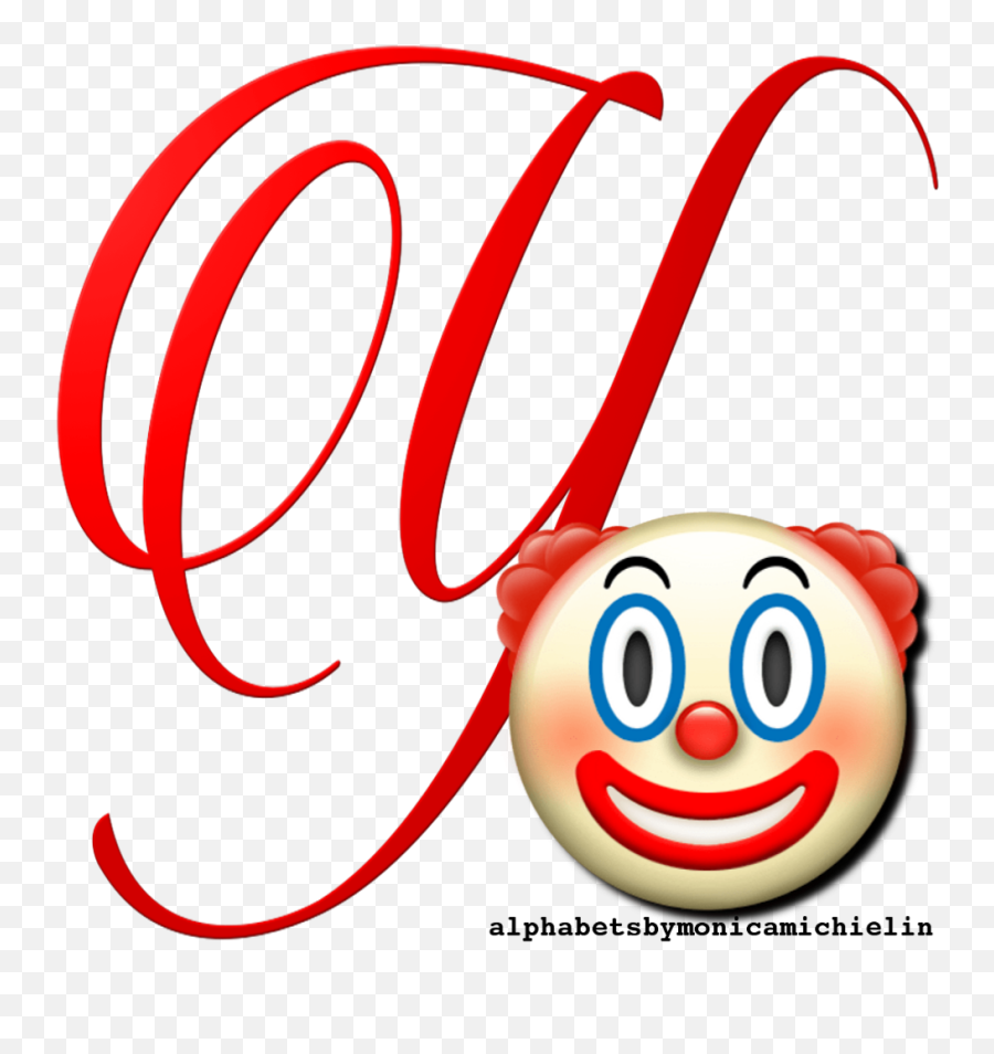 Monica Michielin Alphabets Clown Emoticon Emoji Alphabet Png,Emoticons 