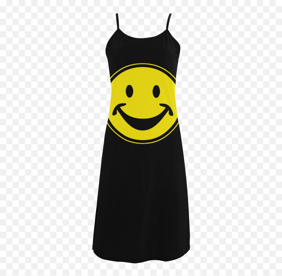 Funny Yellow Smiley For Happy People Alcestis Slip Dress Emoji,Dress And Shirt Emojis