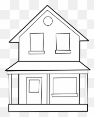 Simple Outline Of Two - Storey House Free Image Download Emoji,House Architecture And Emotion