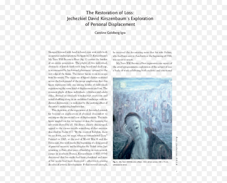 Pdf The Restoration Of Loss Jechezkiel David Kirszenbaumu0027s Emoji,Paul Klee Expression Emotion