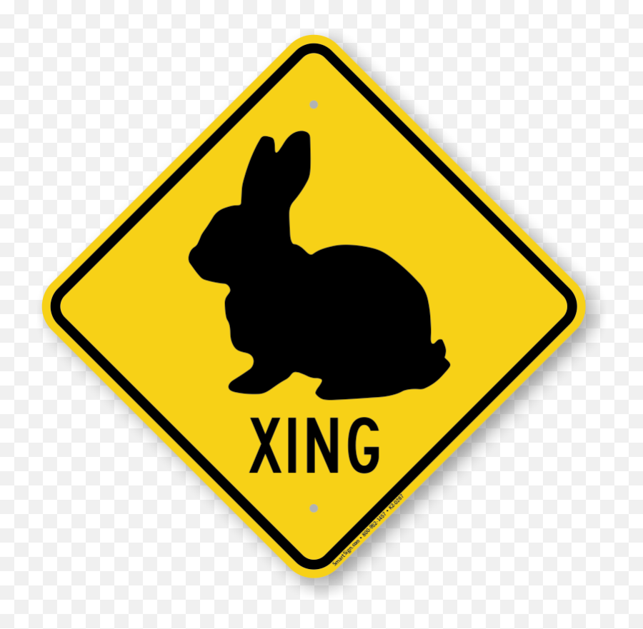 Rabbit Crossing Sign 16 12 By 16 12 New Animals Decor Emoji,Hare Emotion