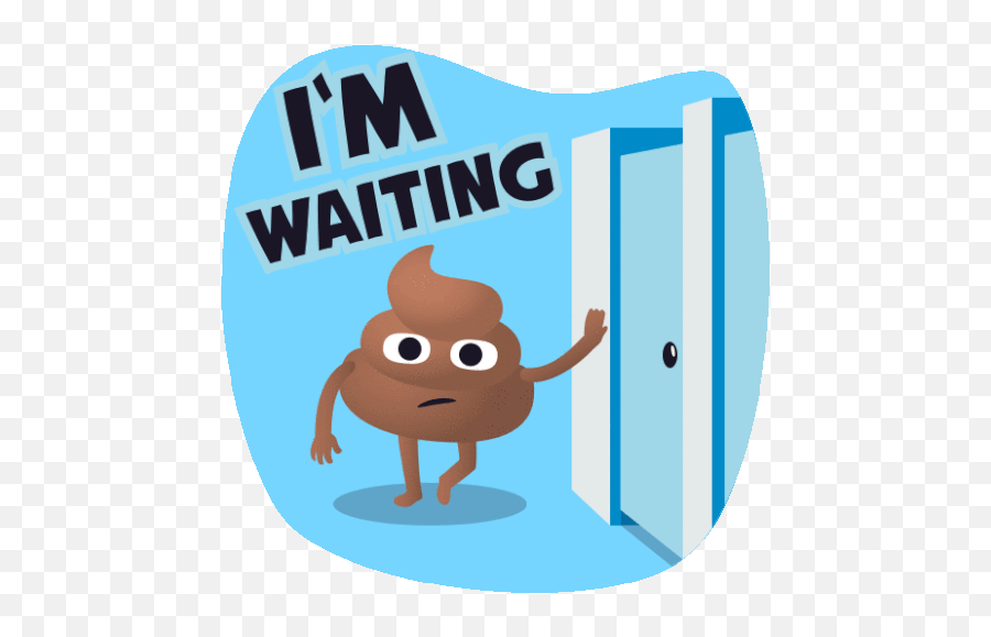 Im Waiting Happy Poo Sticker - Im Waiting Happy Poo Emoji,Emoji Waiting