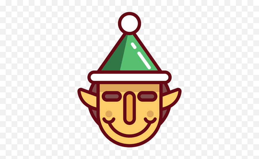 Christmas Elf Face - Transparent Png U0026 Svg Vector File La Cara Del Duende Emoji,Christmas Emoticon