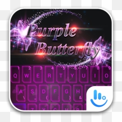 Touchpal Purplebutterfly Theme 6 - Girly Emoji,Touchpal Emoji