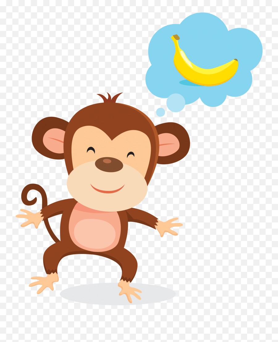 Monkey Thinking - Monkey Eating Banana Clipart Png Monkey Eating Banana Clipart Gif Emoji,Thinking Hanging Emoji