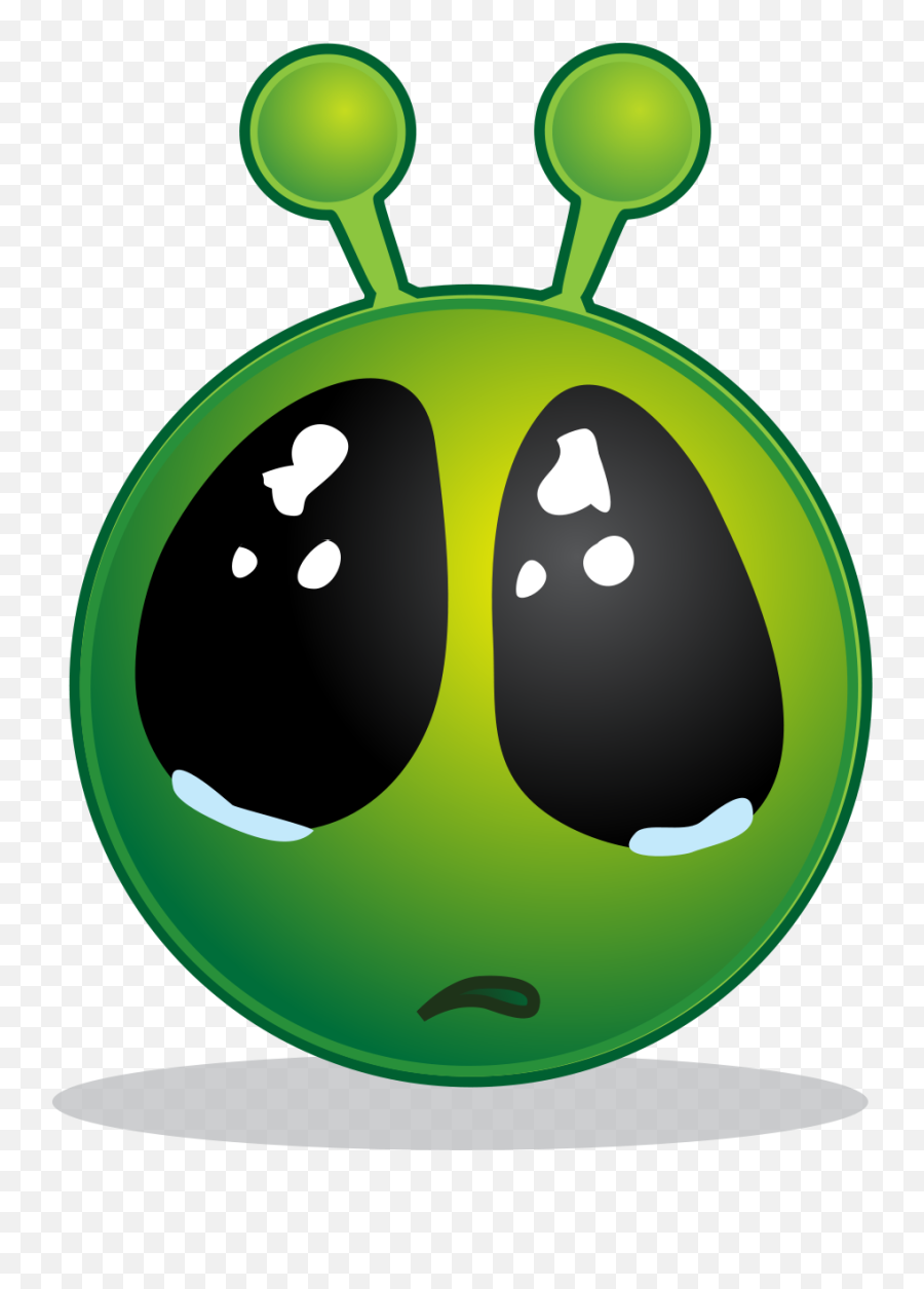 Smiley Green Alien Big Eyes - Alien Smiley Emoji,Big Eyes Emoji