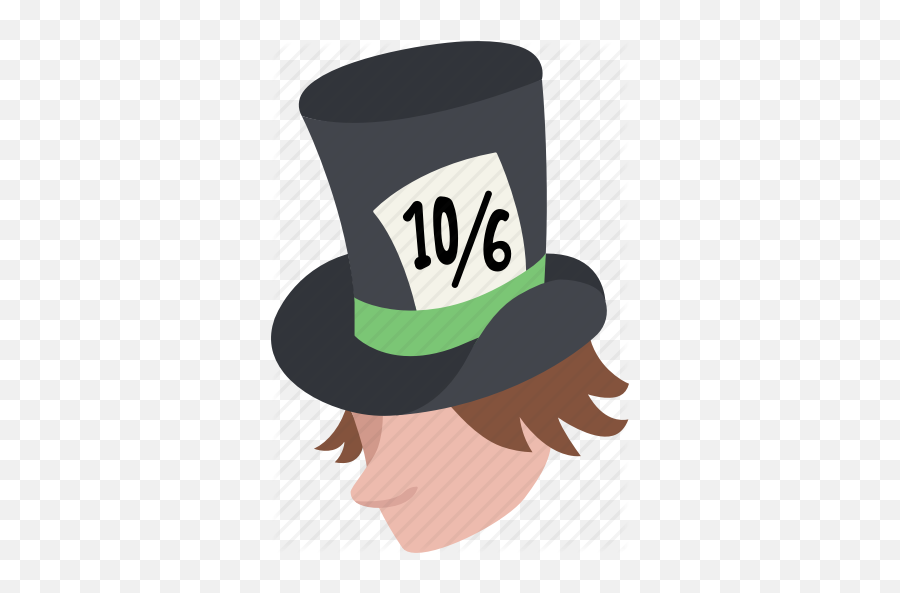 Alice Gentleman Hatter Mad Man Top - Mad Hatter Hat Icon Emoji,Mad Hatter Emoji