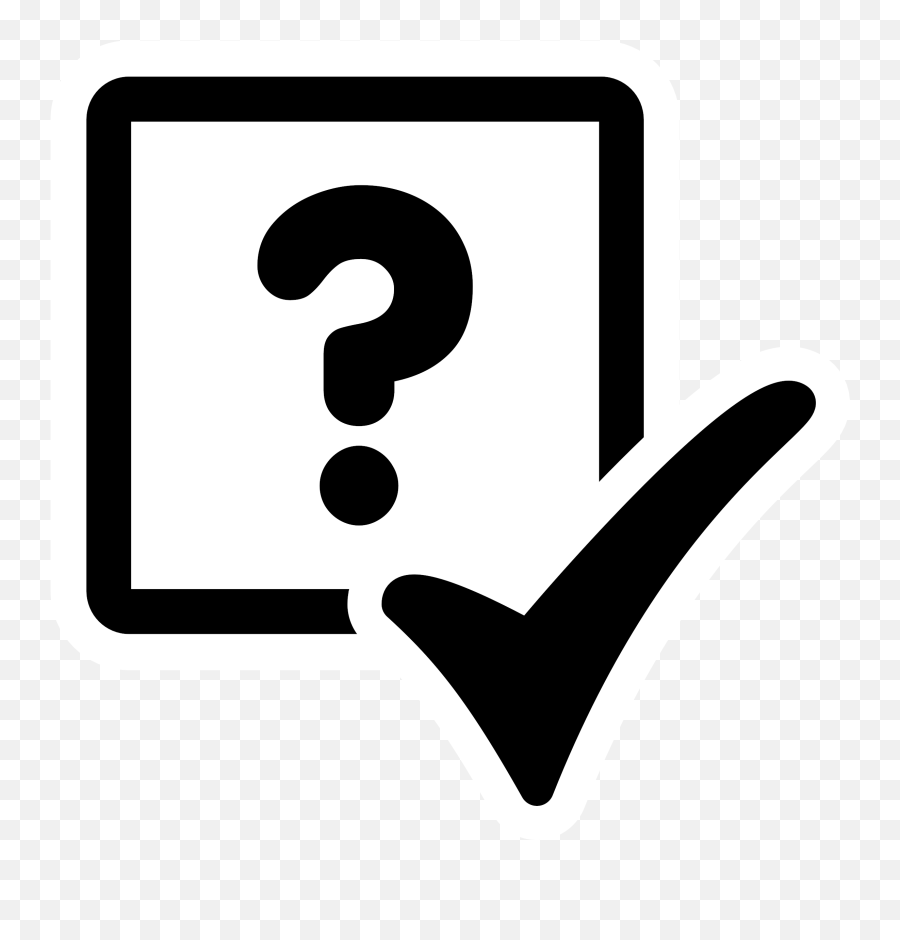 Check Box Question Mark Transparent Png - Transparent Question Mark Box Emoji,Black Question Mark In A Box Emoji