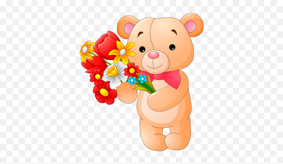 Emoticon Facebook Emoticons Smiley - Bear With Flower Ong Emoji,Lean Emoji Copy And Paste