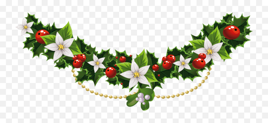 Christmas Flowers Clipart - Clipartsco Guirlande De Noel Emoji,Religious Christmas Emoticons