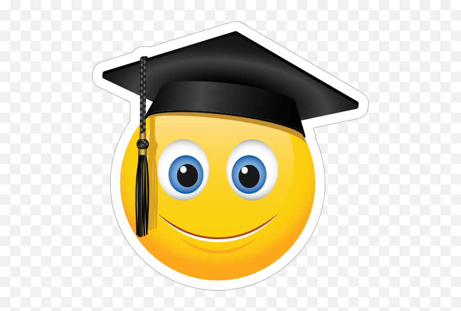 Cute Graduate Emoji Sticker - Graduate Emoji,Square Emoji Sticker - Photo Icon