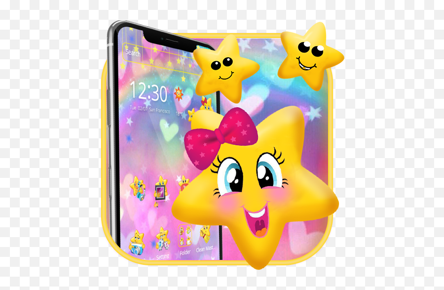 Download Cute Yellow Star Emoji Theme On Pc U0026 Mac With - Happy,Transparent Star Emoji