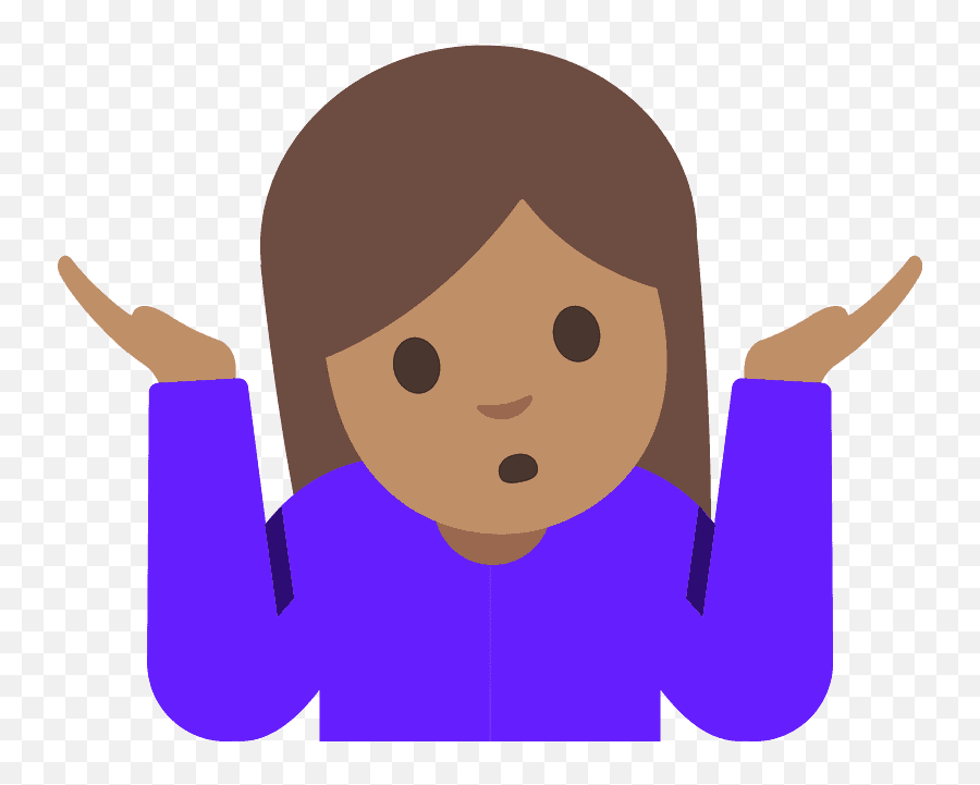 Person Shrugging Emoji Clipart Free Download Transparent - Emoji Hombros Encogidos Mujer,Persona Emojis