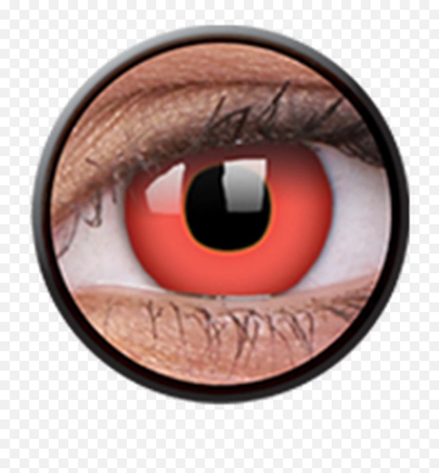 Red Devil - Geolica Circle Lens Natural Black Emoji,Closeup Of A Devil Emoticon