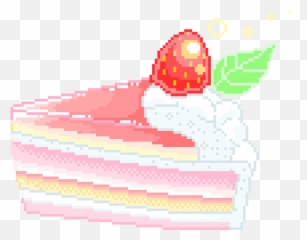 Kawaii Pixel Gif Png - Novocomtop Strawberry Cake Animated Gif Emoji,All Quotev Emoticons