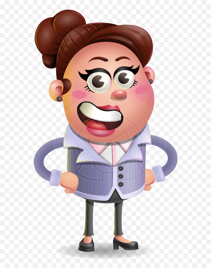 Clay Business Woman Cartoon Vector - Cartoon Brayden Emoji,Caricature Emotions