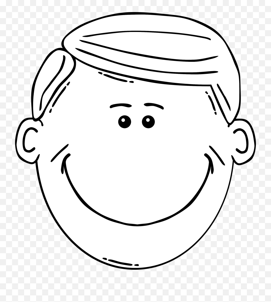 Cartoon Facial Expressions Images - Vector Man Face Outline Emoji,Cartoon Emotion Faces