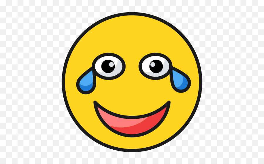 Ícone Emoji Feliz Rir Sorriso Lágrima Emoticon Livre De - Happy,Emoticon Feliz